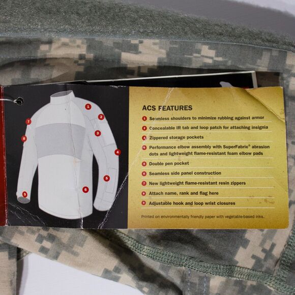 NWT Massif Flame Resist Army Combat Shirt Retired Digital Camo Men Size M (B3) - Picture 8 of 12
